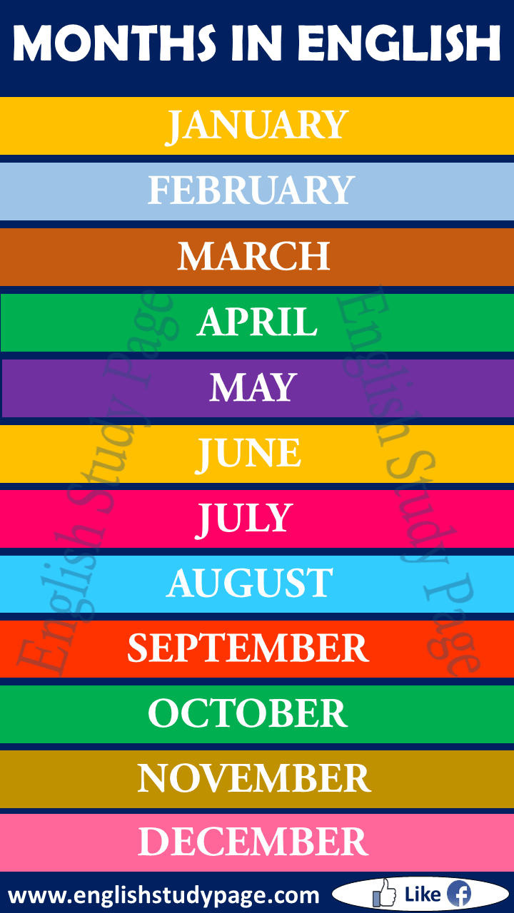 Months of the Year - English Study Page