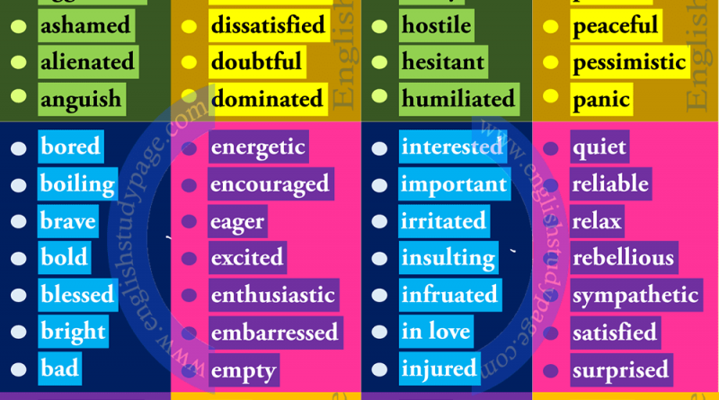 English Feeling Words Archives English Study Page