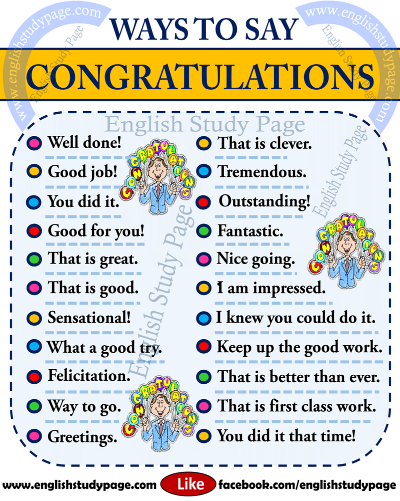 How To Say Congrats