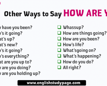 English Speaking Tips, Other Ways to Say HOW ARE YOU?