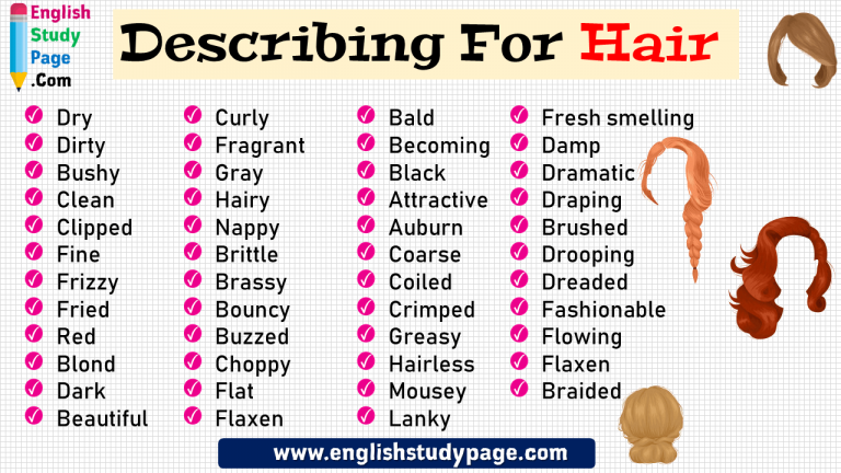 47-describing-words-for-hair-english-study-page