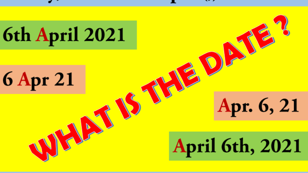 Writting the Date in English - English Study Page