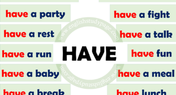 Collocations With HAVE in English