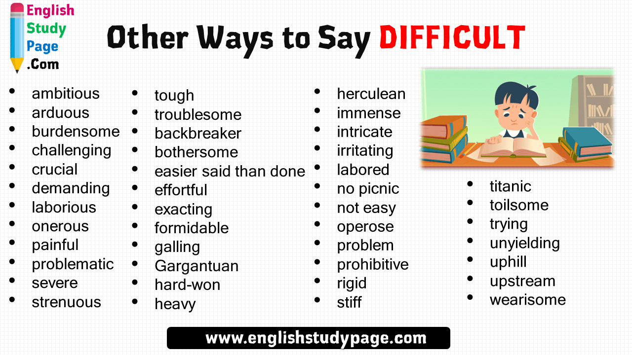 45 Other Ways To Say DIFFICULT Efortless English