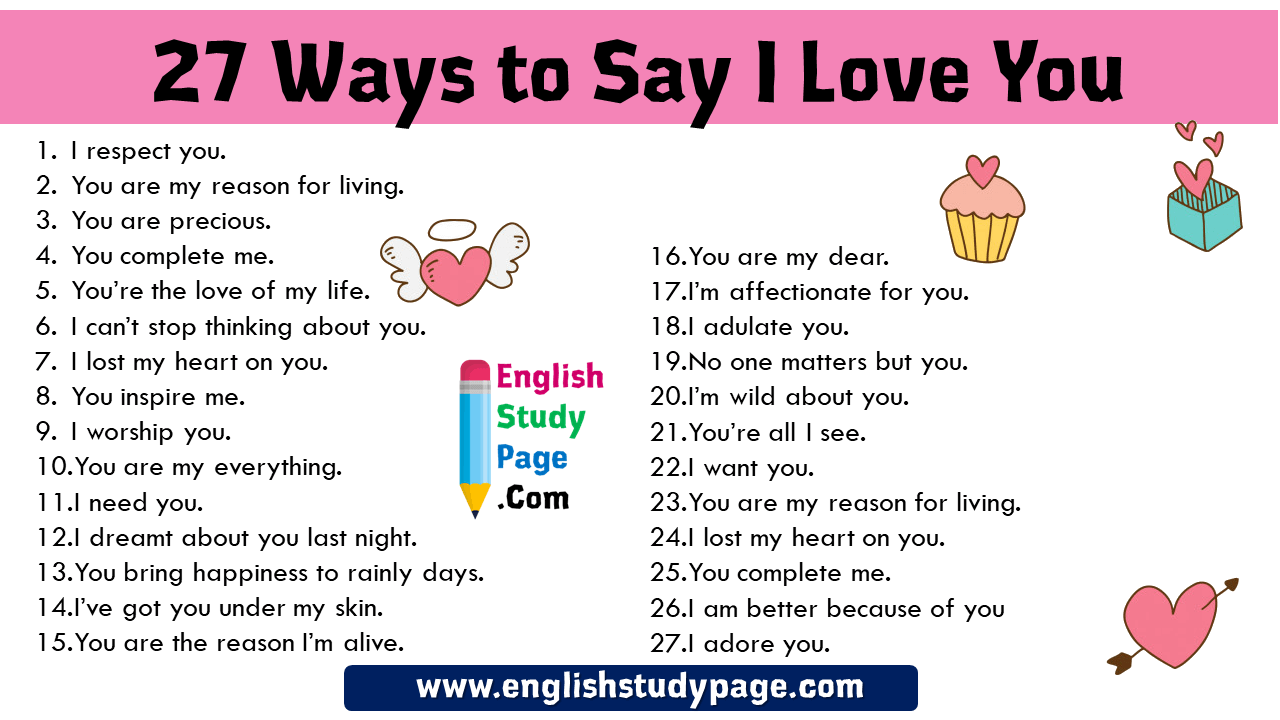 27 Ways to Say I Love You in English Speaking