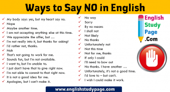 +28 Ways to Say NO in English