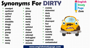 42 Synonyms For DIRTY in English