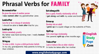 8 Phrasal Verbs for FAMILY in English