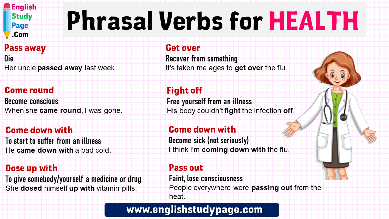 Ifluent English - Phrasal Verb: get over (sth) Meaning: to recover from an  unpleasant or unhappy experience or an illness #phrasalverbs #English #esl  I recently got over the flu, and I'm feeling