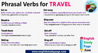 8 Phrasal Verbs for TRAVEL in English