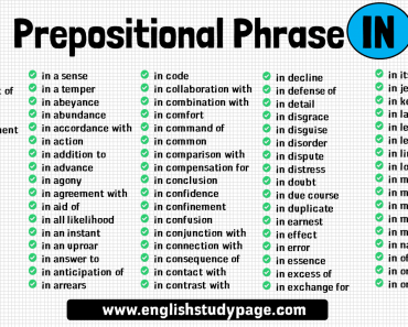 Prepositional Phrases AT, Definition and Examples - English Study Page