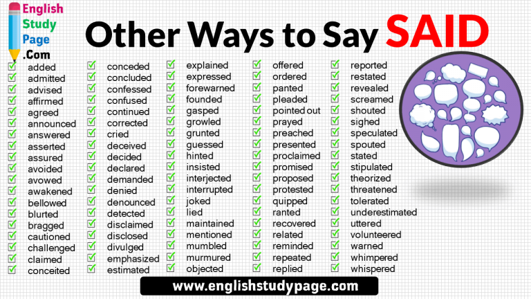 Other Ways To Say He Said