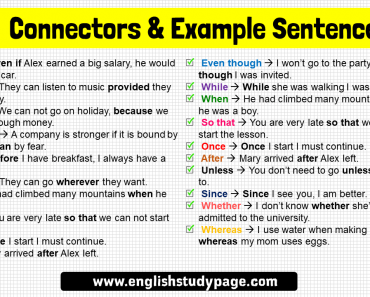 10 Example Of Conjunction In A Sentence English Study Page