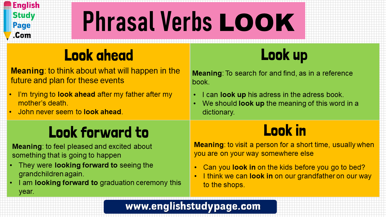 Phrasal Verbs With Look Definition And Example Sentences English Study Page