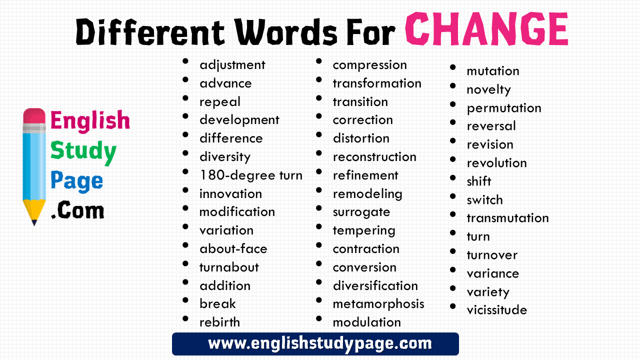 making changes synonym