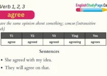 Agree Verb 1 2 3, Past and Past Participle Form Tense of Agree V1 V2 V3