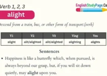Alight Verb 1 2 3, Past and Past Participle Form Tense of Alight V1 V2 V3