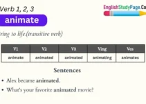 Sentences for Animate, Sentences with Animate Meaning and Synonym Words