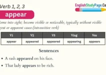 Appear Verb 1 2 3, Past and Past Participle Form Tense of Appear V1 V2 V3