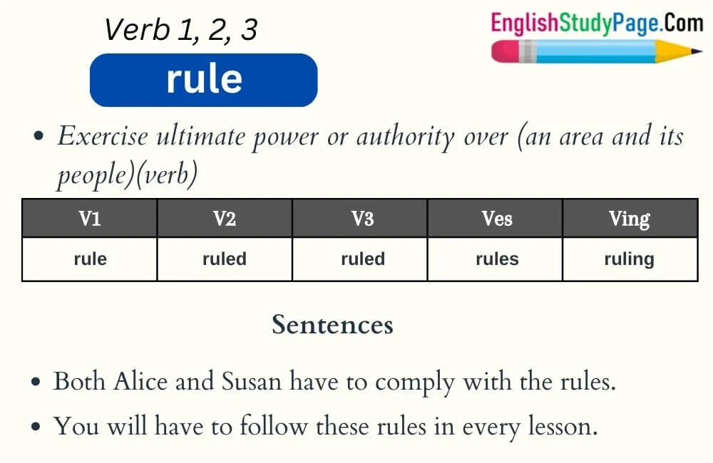 Verb Forms V1 V2 V3- Three Forms of Verb